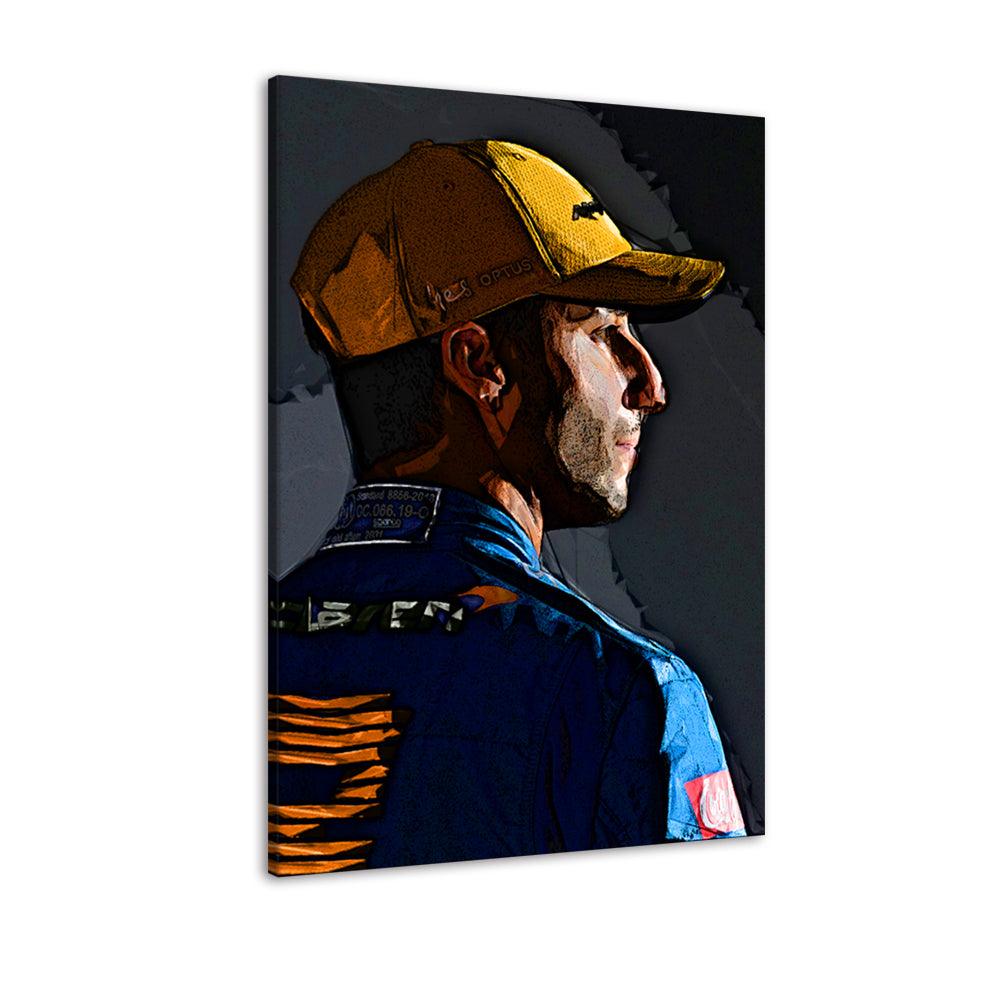 Daniel Ricciardo Portrait 1 Piece HD Multi Panel Canvas Wall Art Frame - Original Frame