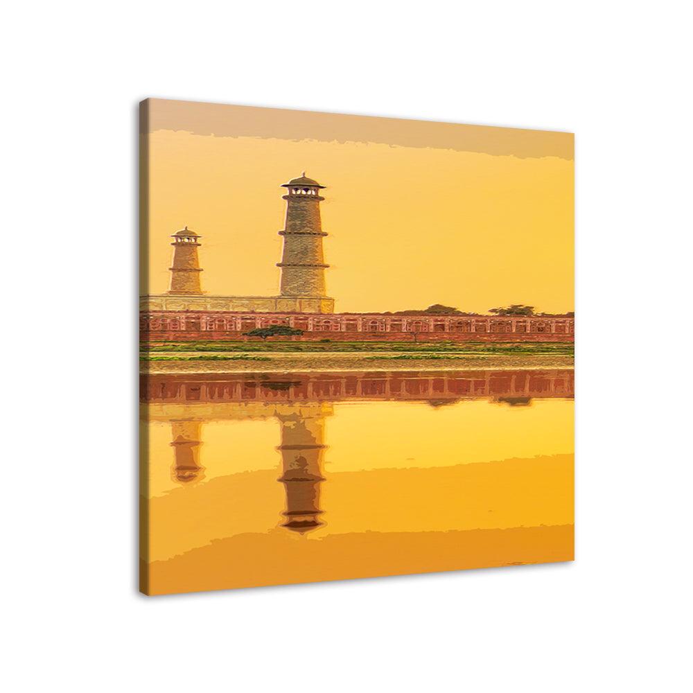 The Lighthouse Abstract Landscape 1 Piece HD Multi Panel Canvas Wall Art Frame - Original Frame