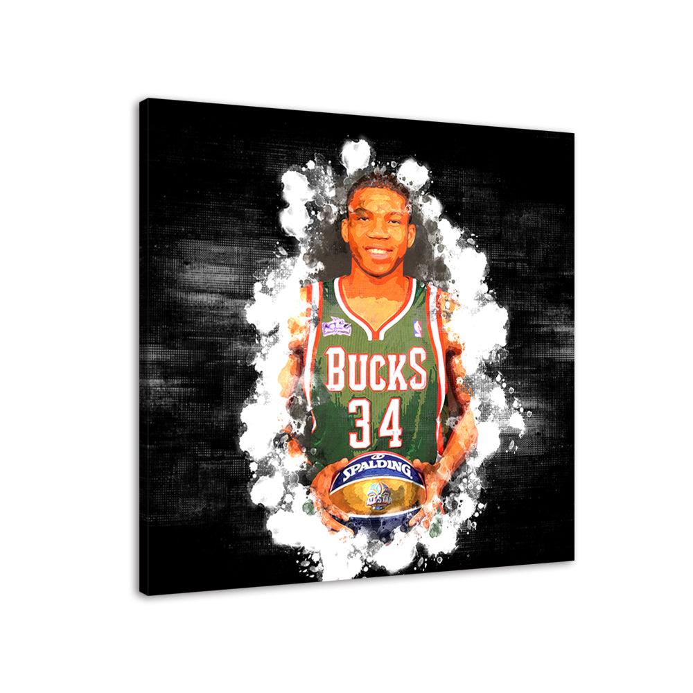 Giannis Antetokounmpo 1 Piece HD Multi Panel Canvas Wall Art Frame - Original Frame