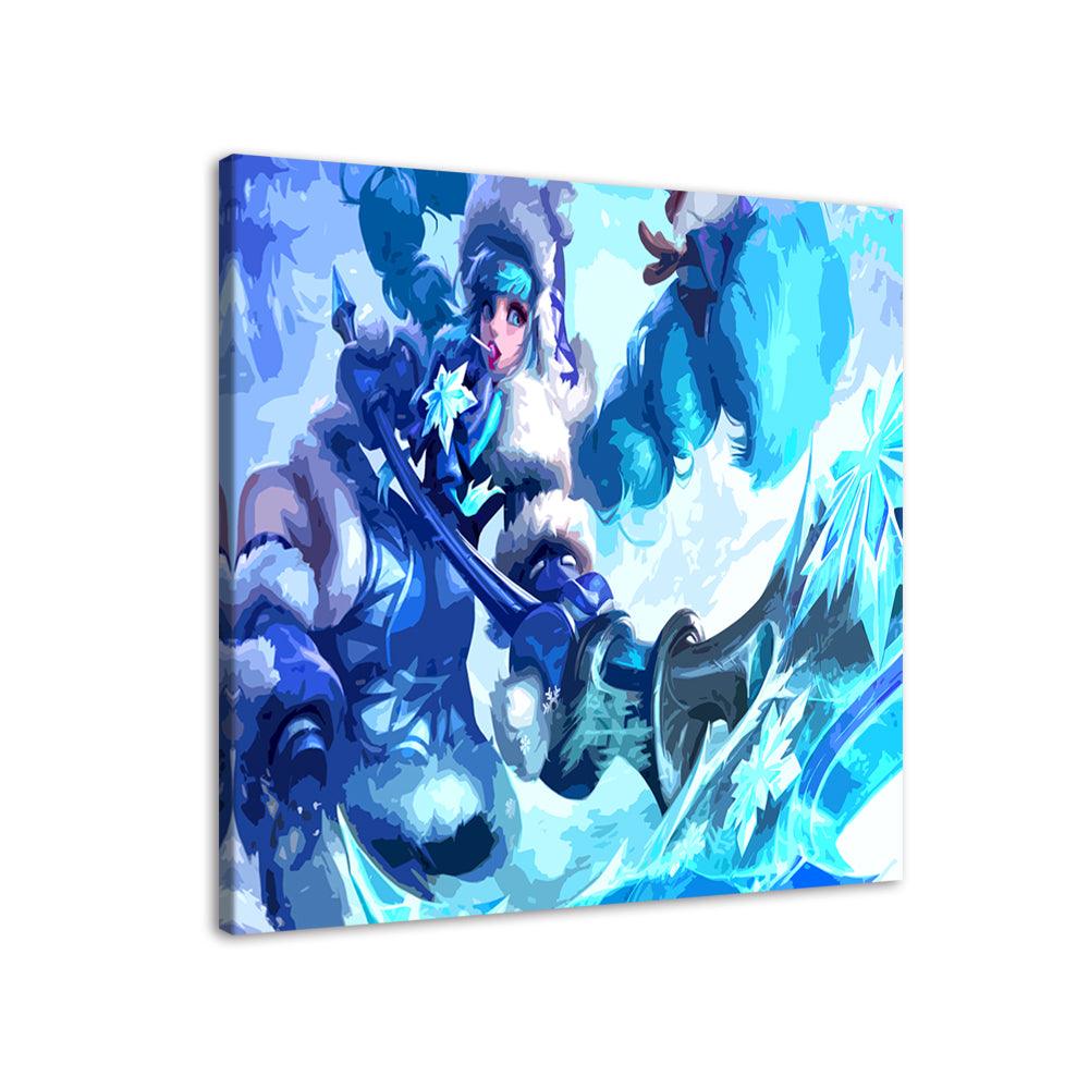 The Snow Warrior 1 Piece HD Multi Panel Canvas Wall Art Frame - Original Frame