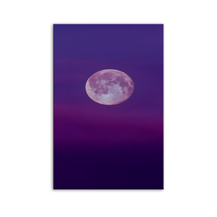 The Purple Full Moon 1 Piece HD Multi Panel Canvas Wall Art Frame