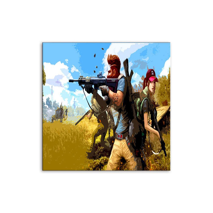 The Abstract Sniper 1 Piece HD Multi Panel Canvas Wall Art Frame