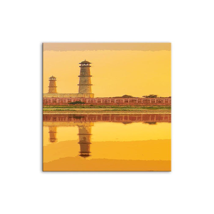 The Orange Lighthouse Abstract Landscape 1 Piece HD Multi Panel Canvas Wall Art Frame