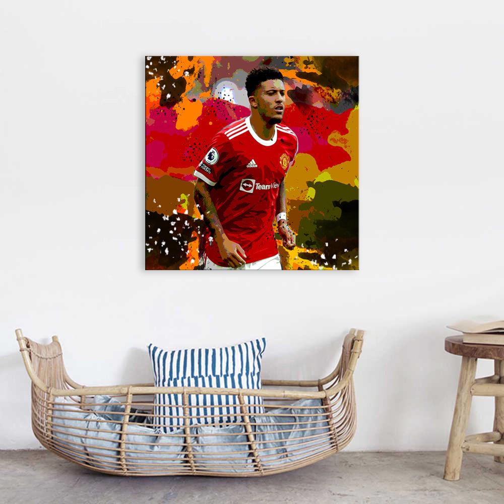 Jadon Sancho 1 Piece HD Multi Panel Canvas Wall Art Frame - Original Frame