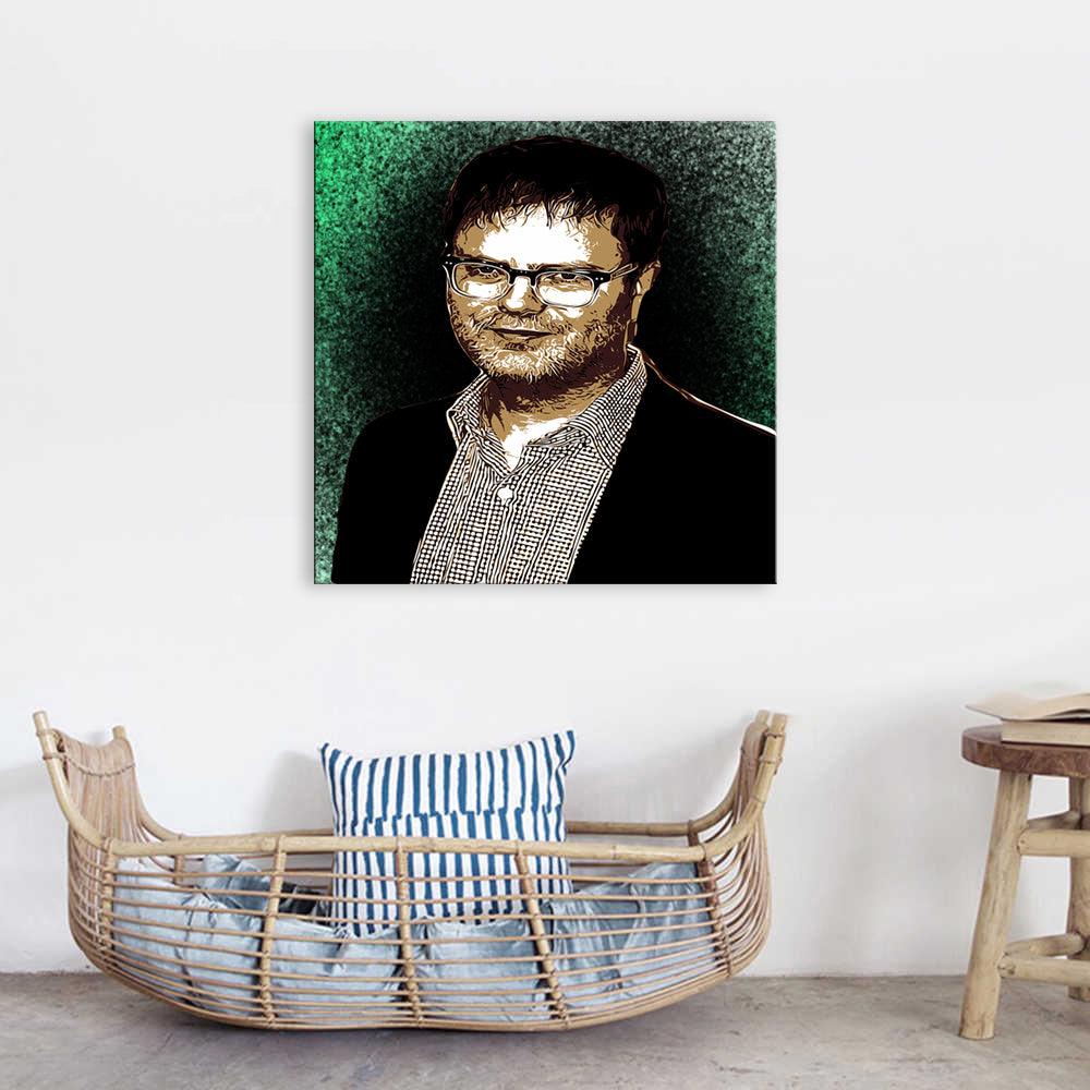 Rainn Wilson 1 Piece HD Multi Panel Canvas Wall Art - Original Frame