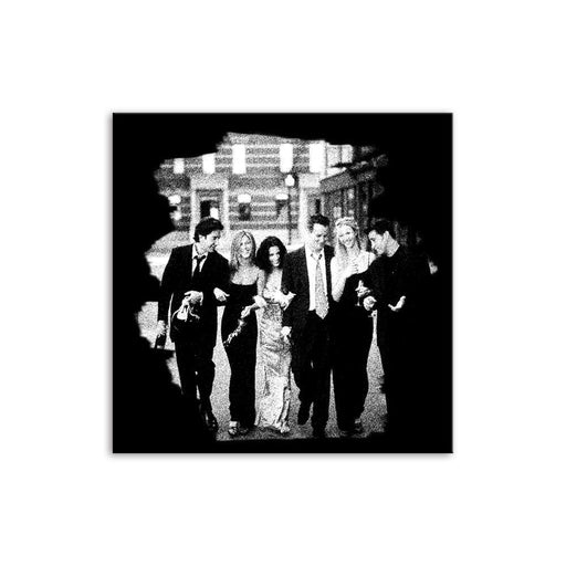 Friends Black And White 1 Piece HD Multi Panel Canvas Wall Art Frame - Original Frame