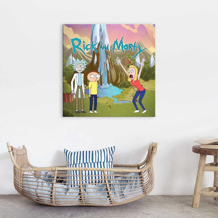 Beth Smith Rick & Morty 1 Piece HD Multi Panel Canvas Wall Art Frame - Original Frame