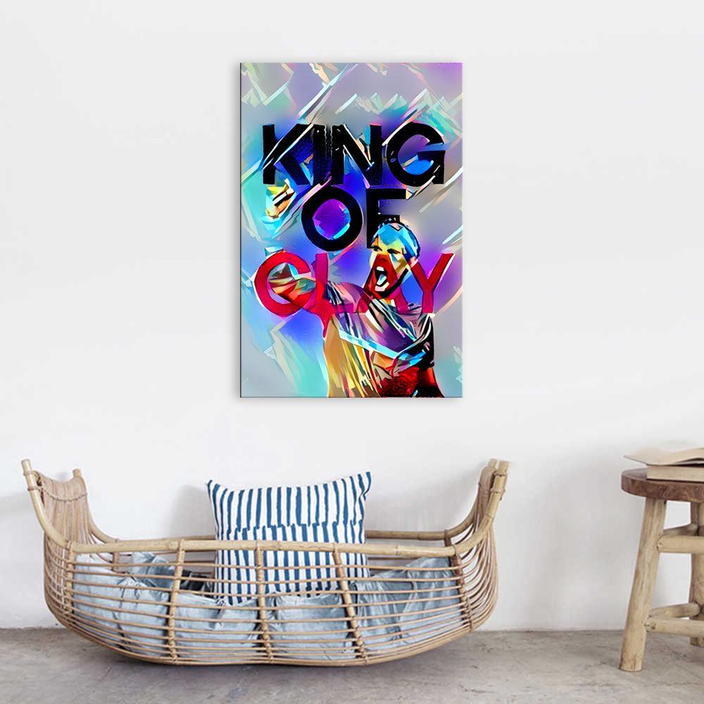 Abstract Tennis King Of Clay 1 Piece HD Multi Panel Canvas Wall Art Frame - Original Frame
