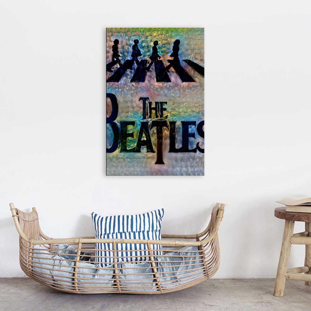 The Walking Beatles 1 Piece HD Multi Panel Canvas Wall Art Frame - Original Frame