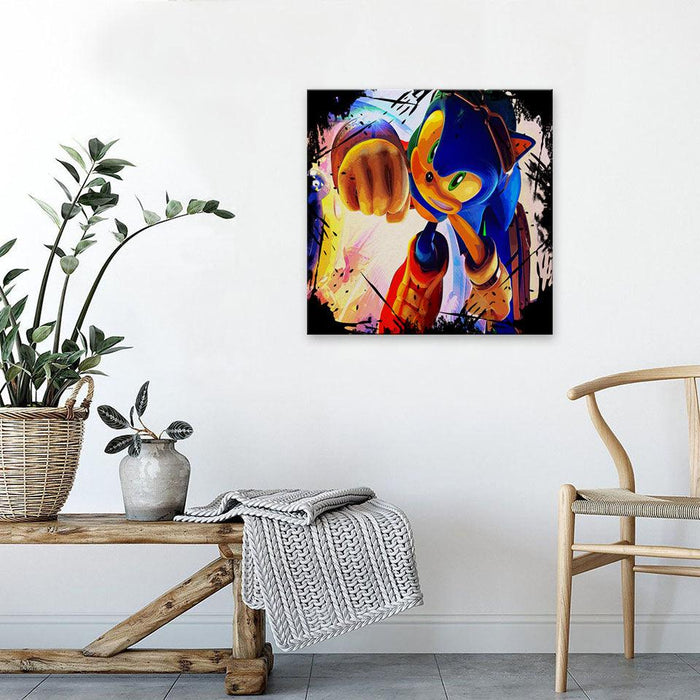 The Fast Sonic 1 Piece HD Multi Panel Canvas Wall Art Frame - Original Frame