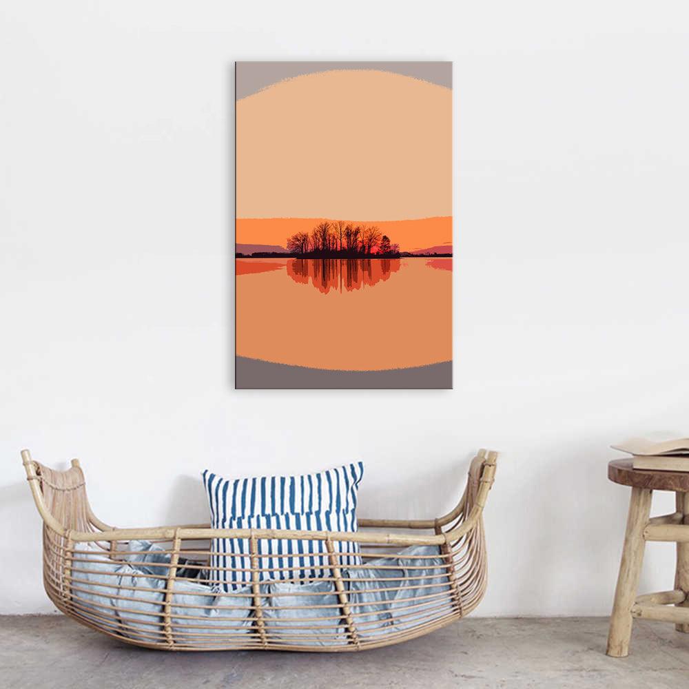 The Soft Sunrise 1 Piece HD Multi Panel Canvas Wall Art Frame - Original Frame