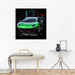 Sports Car Cartoon 1 Piece HD Multi Panel Canvas Wall Art - Original Frame