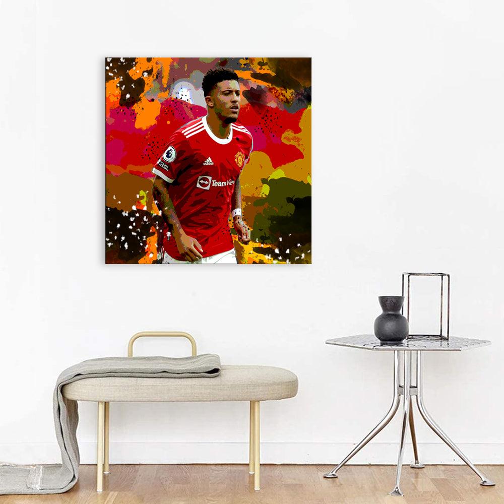 Jadon Sancho 1 Piece HD Multi Panel Canvas Wall Art Frame - Original Frame