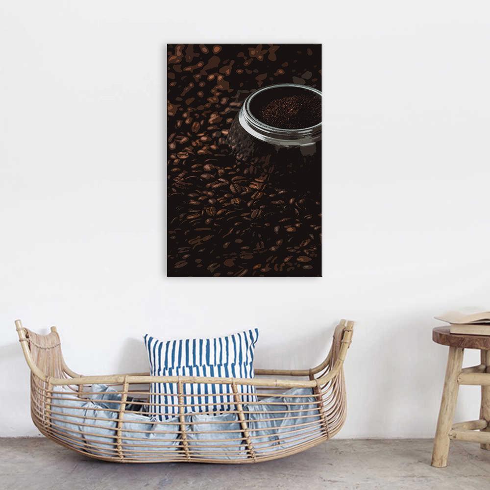 The Abstract Coffee Process 1 Piece HD Multi Panel Canvas Wall Art Frame - Original Frame