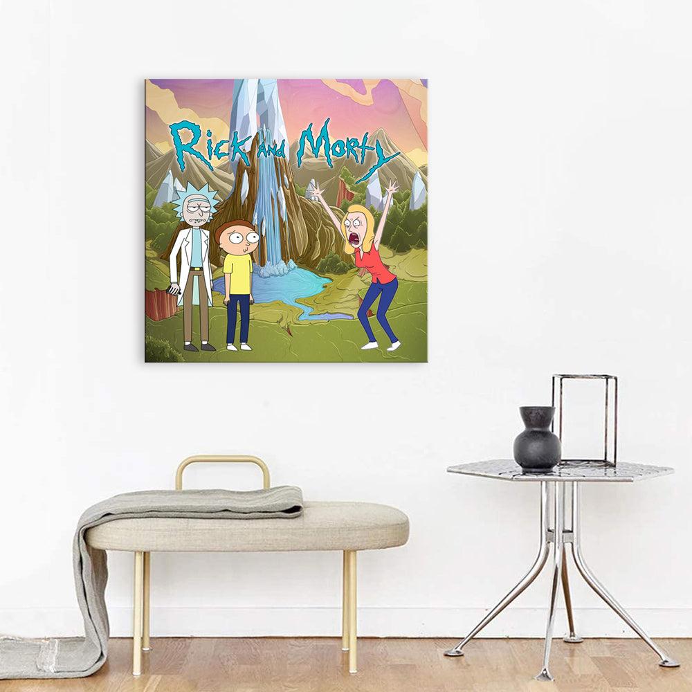 Beth Smith Rick & Morty 1 Piece HD Multi Panel Canvas Wall Art Frame - Original Frame