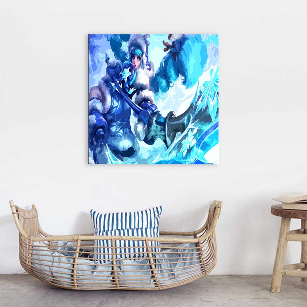 The Snow Warrior 1 Piece HD Multi Panel Canvas Wall Art Frame - Original Frame