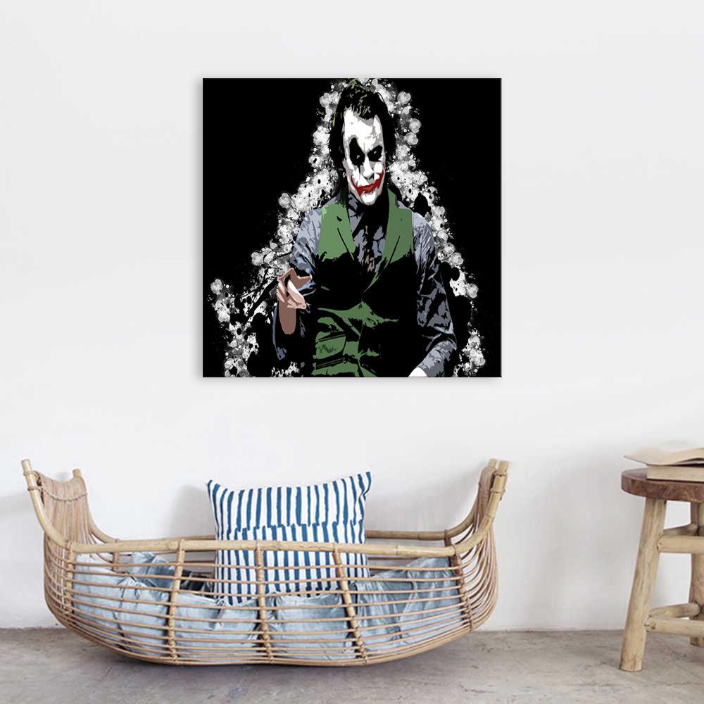 The Joker Portrait 1 Piece HD Multi Panel Canvas Wall Art Frame - Original Frame