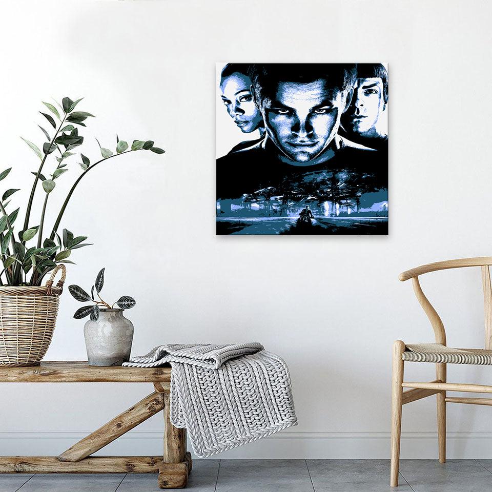 Blue Action Star Trek 1 Piece HD Multi Panel Canvas Wall Art Frame - Original Frame