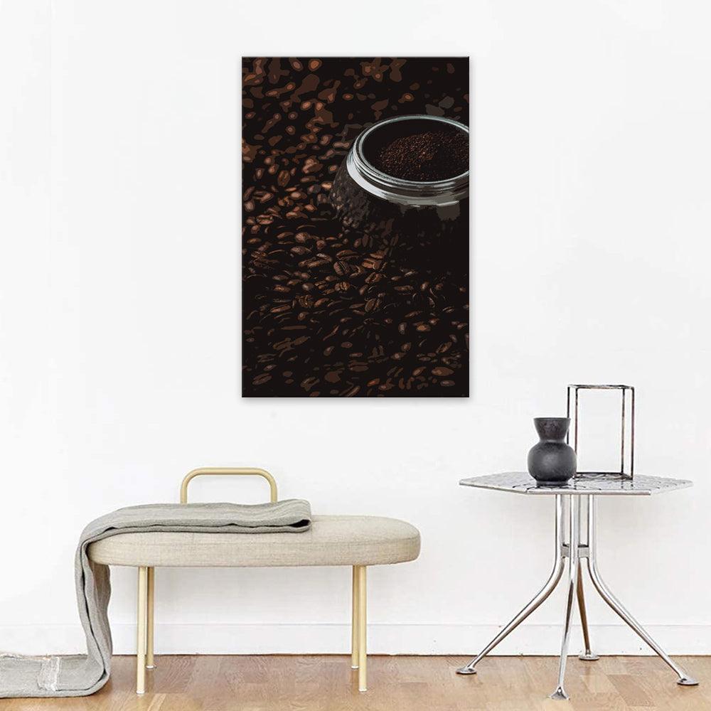 The Abstract Coffee Process 1 Piece HD Multi Panel Canvas Wall Art Frame - Original Frame