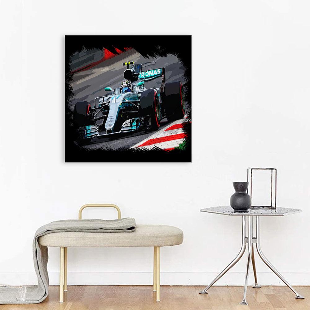 The Formula One Car Portrait 1 Piece HD Multi Panel Canvas Wall Art Frame - Original Frame