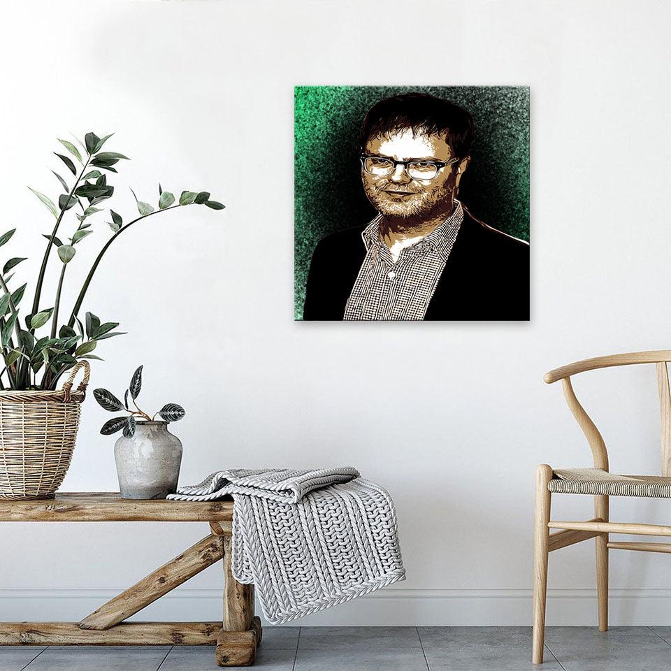 Rainn Wilson 1 Piece HD Multi Panel Canvas Wall Art - Original Frame