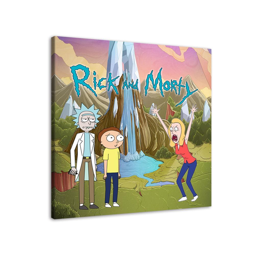 Beth Smith Rick & Morty 1 Piece HD Multi Panel Canvas Wall Art Frame - Original Frame