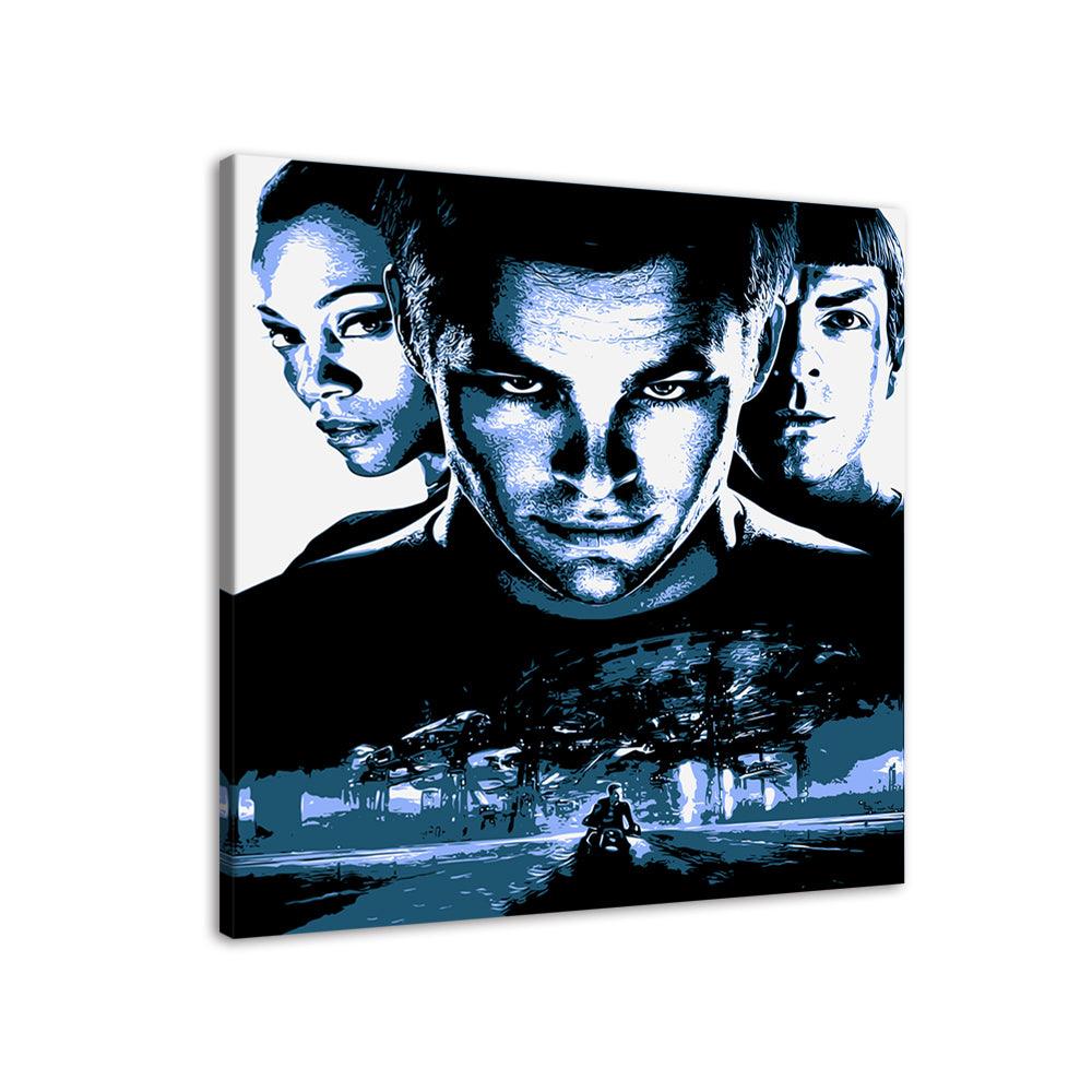 Blue Action Star Trek 1 Piece HD Multi Panel Canvas Wall Art Frame - Original Frame