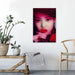 Red Woman 1 Piece HD Multi Panel Canvas Wall Art Frame - Original Frame