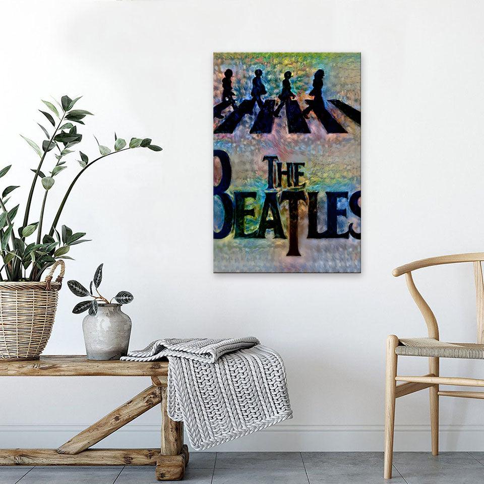 The Walking Beatles 1 Piece HD Multi Panel Canvas Wall Art Frame - Original Frame