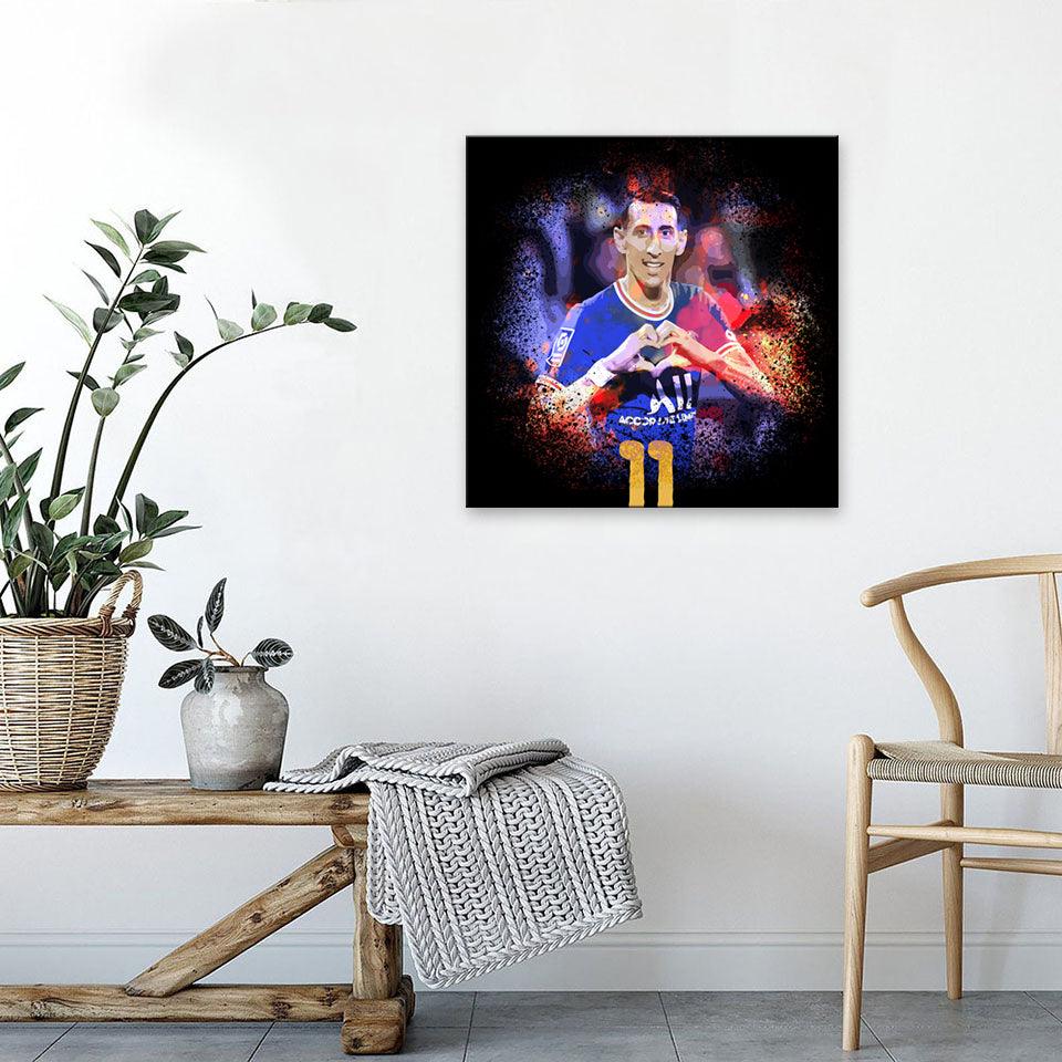 Angel Di Maria 1 Piece HD Multi Panel Canvas Wall Art Frame - Original Frame