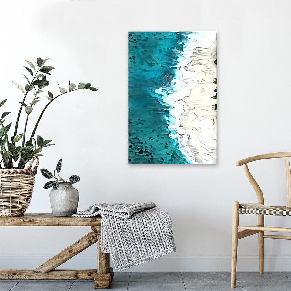 The Minimalist Seashore 1 Piece HD Multi Panel Canvas Wall Art Frame - Original Frame