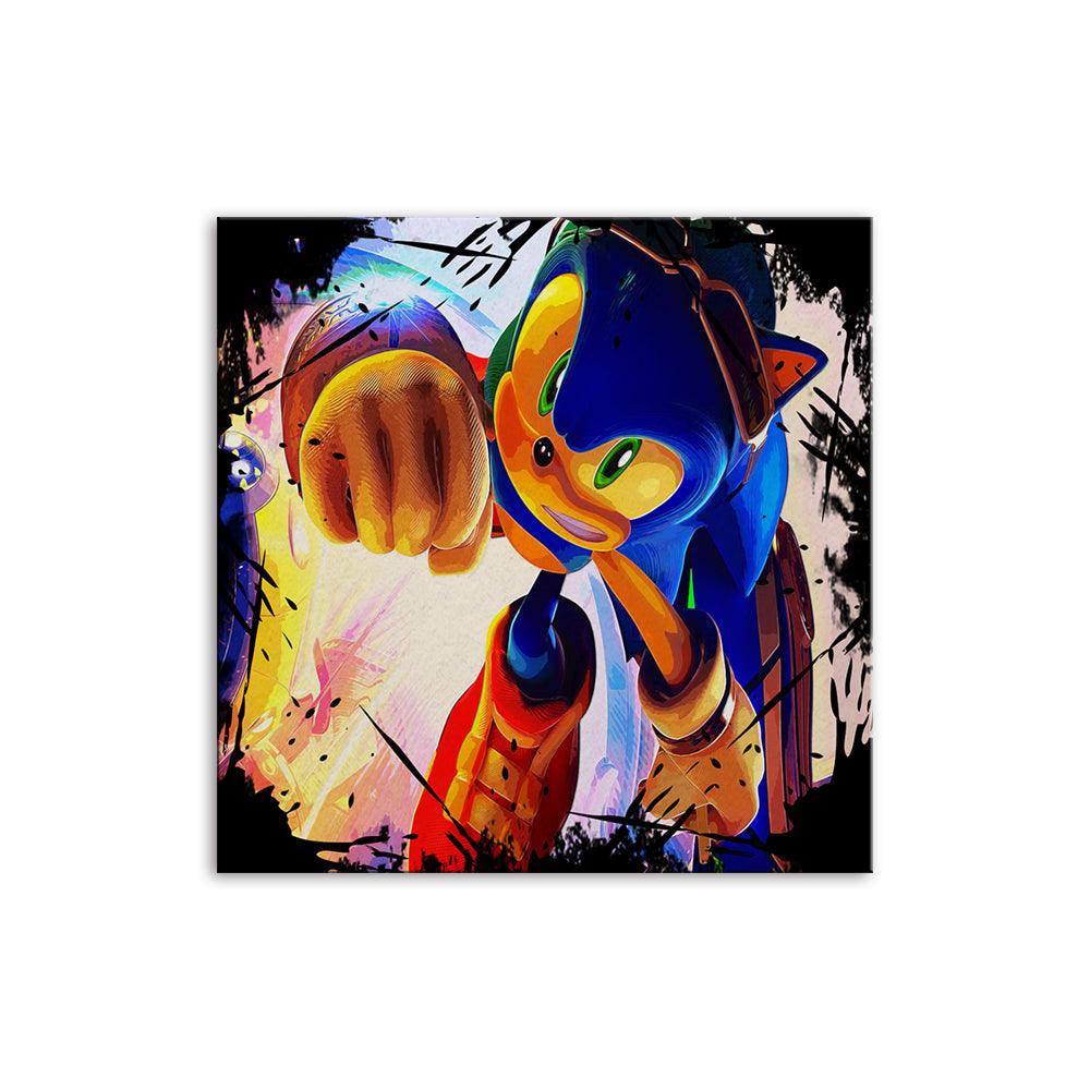 The Fast Sonic 1 Piece HD Multi Panel Canvas Wall Art Frame - Original Frame