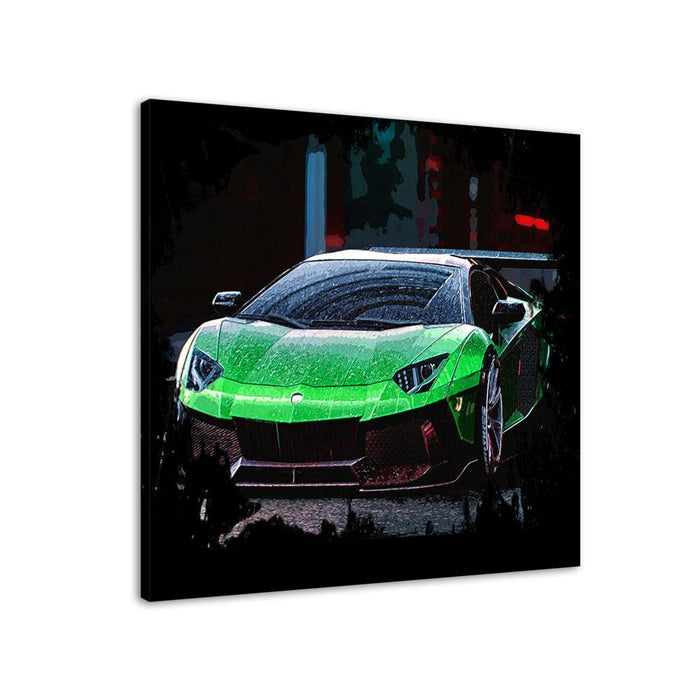 Sports Car Cartoon 1 Piece HD Multi Panel Canvas Wall Art - Original Frame