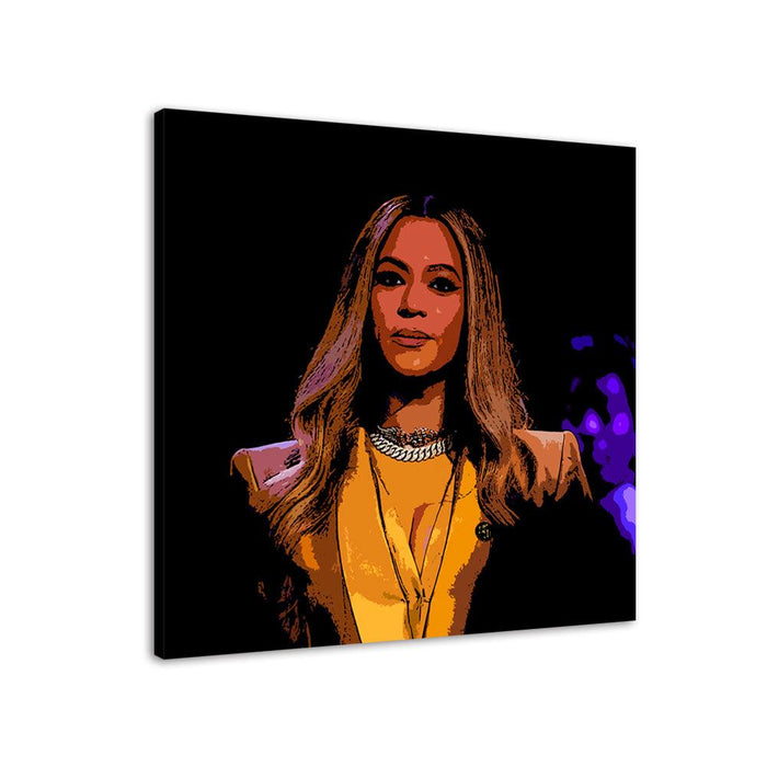 Yellow Beyoncé 1 Piece HD Multi Panel Canvas Wall Art Frame - Original Frame