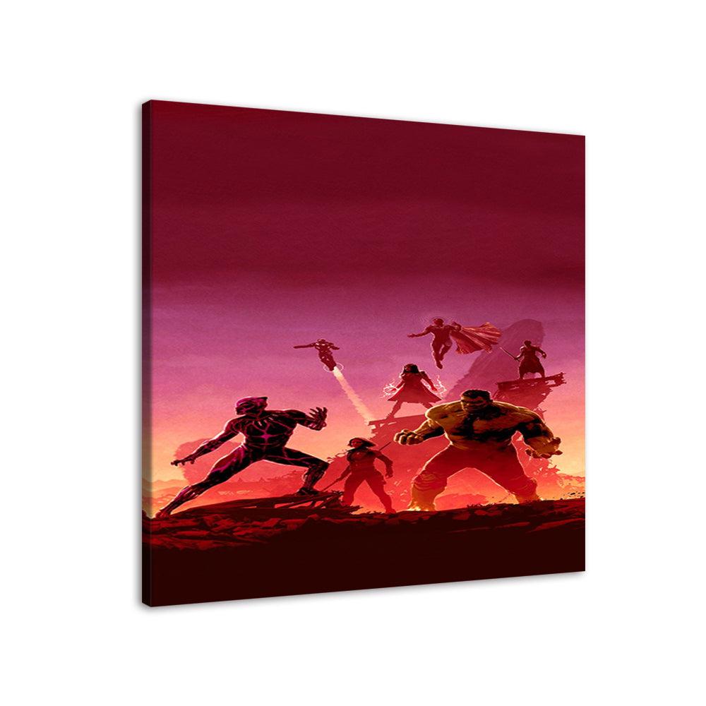 Black Panther And The Hulk 1 Piece HD Multi Panel Canvas Wall Art Frame - Original Frame