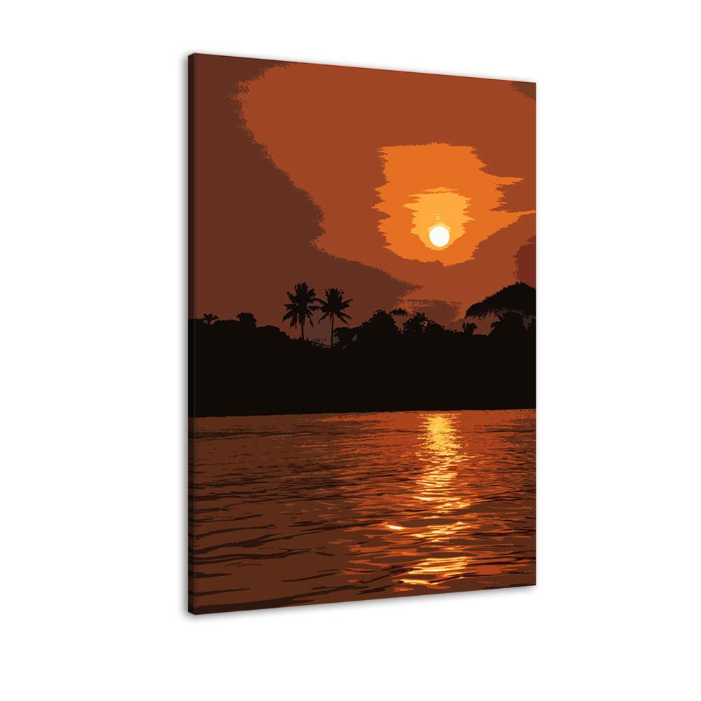 The Brown Sunrise 1 Piece HD Multi Panel Canvas Wall Art Frame - Original Frame