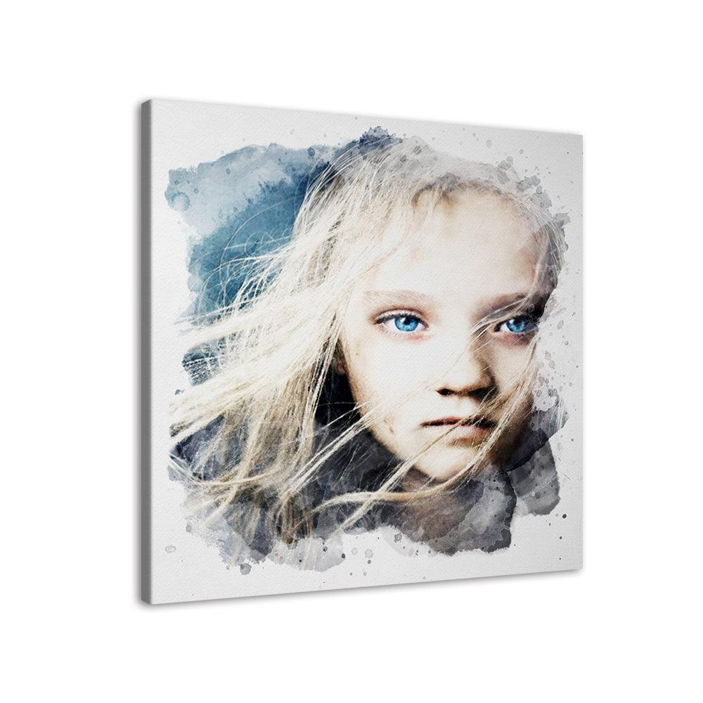 The Girl With Blue Eyes 1 Piece HD Multi Panel Canvas Wall Art Frame - Original Frame