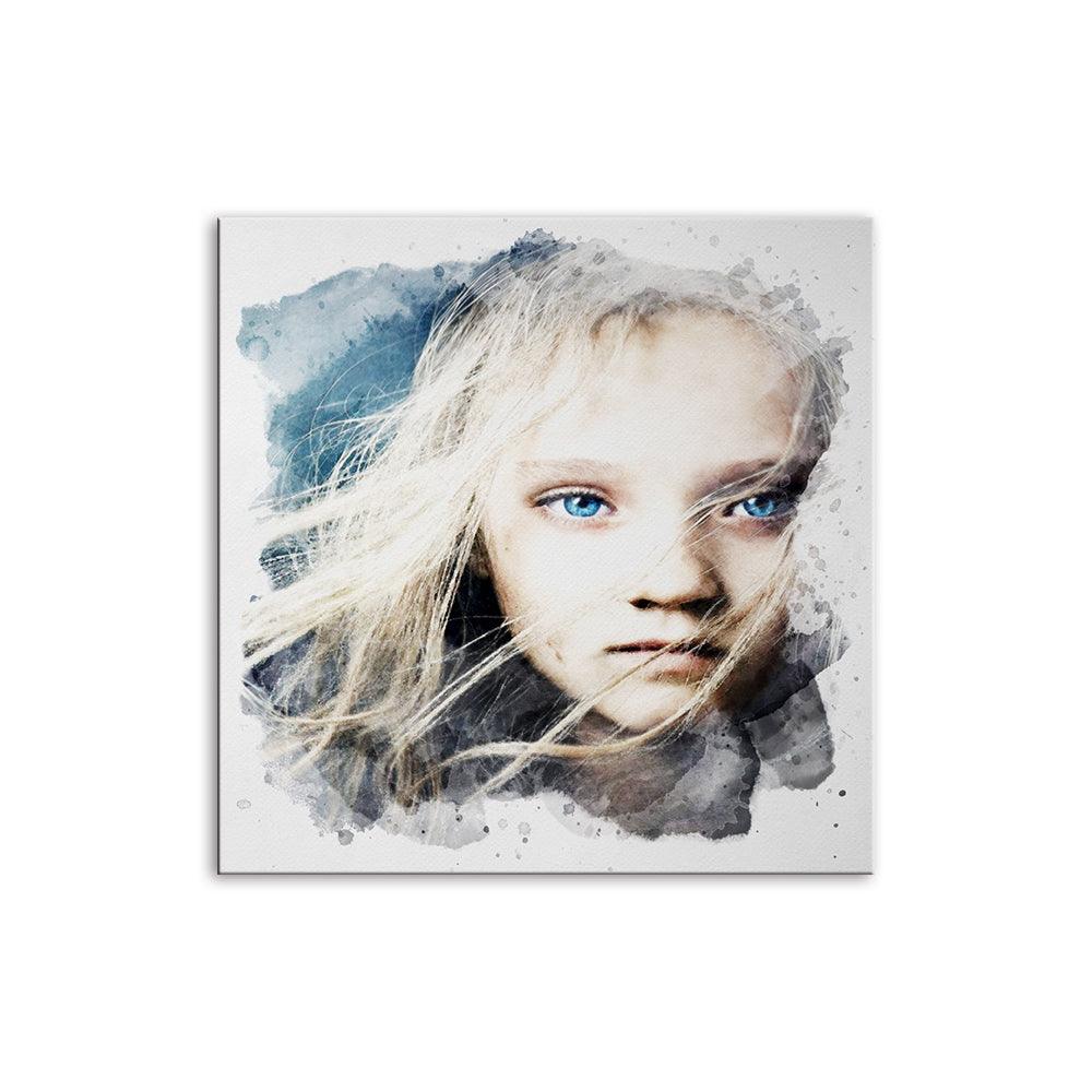 The Girl With Blue Eyes 1 Piece HD Multi Panel Canvas Wall Art Frame - Original Frame