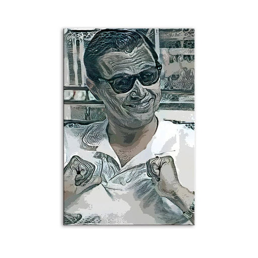 Leonardo Dicaprio The Wolf Of Wall Street 1 Piece HD Multi Panel Canvas Wall Art Frame - Original Frame