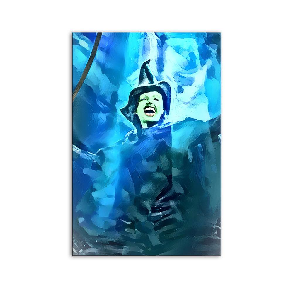 The Wicked Blue Witch 1 Piece HD Multi Panel Canvas Wall Art Frame - Original Frame
