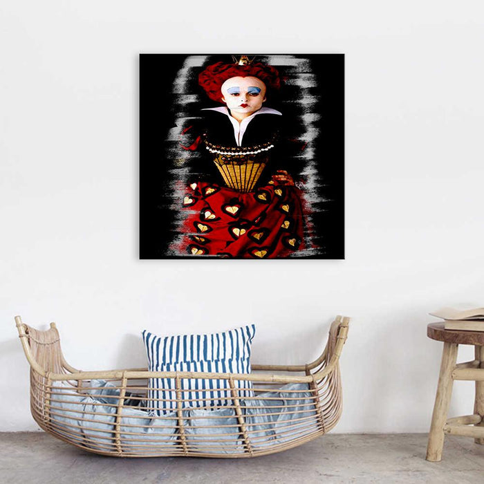 The Queen Of Hearts Portrait 1 Piece HD Multi Panel Canvas Wall Art Frame - Original Frame