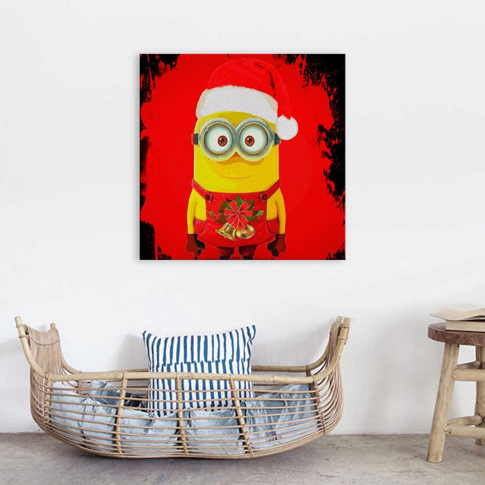 Merry Christmas The Minions 1 Piece HD Multi Panel Canvas Wall Art Frame - Original Frame