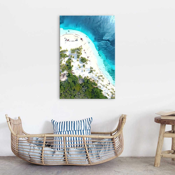 The Minimalist Beach Town 1 Piece HD Multi Panel Canvas Wall Art Frame