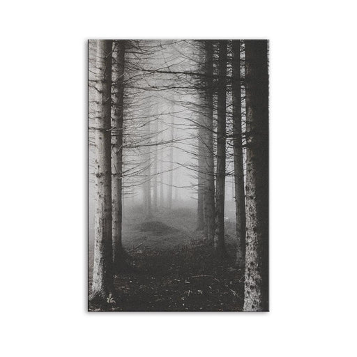 Dark Trees Landscape 1 Piece HD Multi Panel Canvas Wall Art Frame - Original Frame