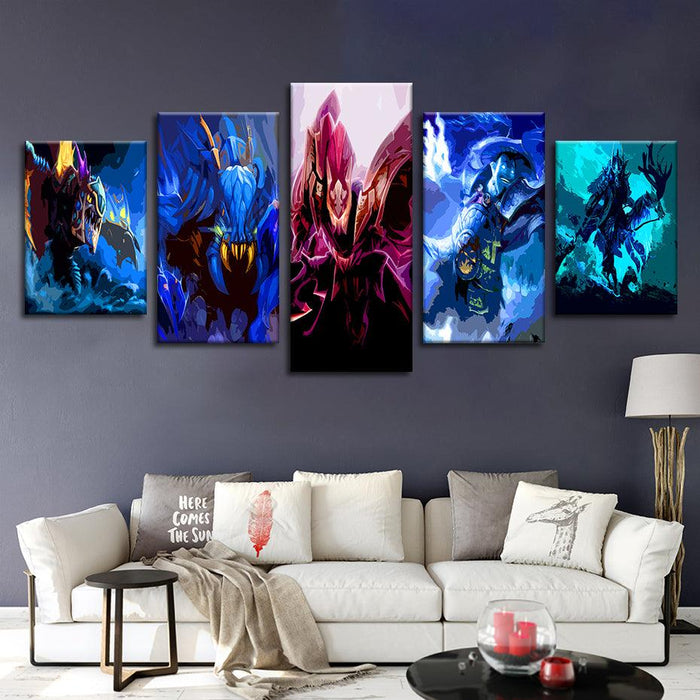 DOTA 5 Piece HD Multi Panel Canvas Wall Art Frame - Original Frame