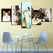 The Cute Cats Collection 5 Piece HD Multi Panel Canvas Wall Art Frame - Original Frame