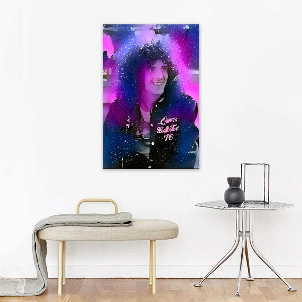 Queen Brian May 1 Piece HD Multi Panel Canvas Wall Art - Original Frame