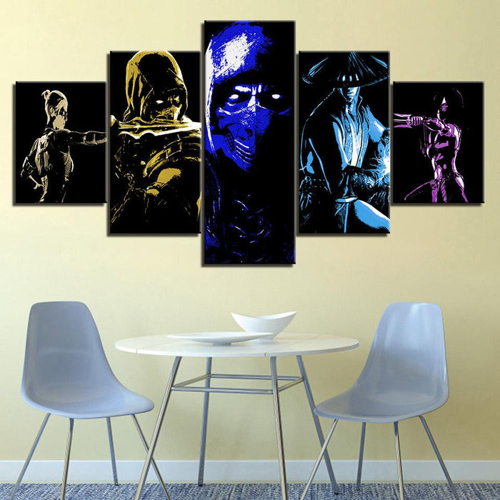 The Neon Team 5 Piece HD Multi Panel Canvas Wall Art Frame - Original Frame