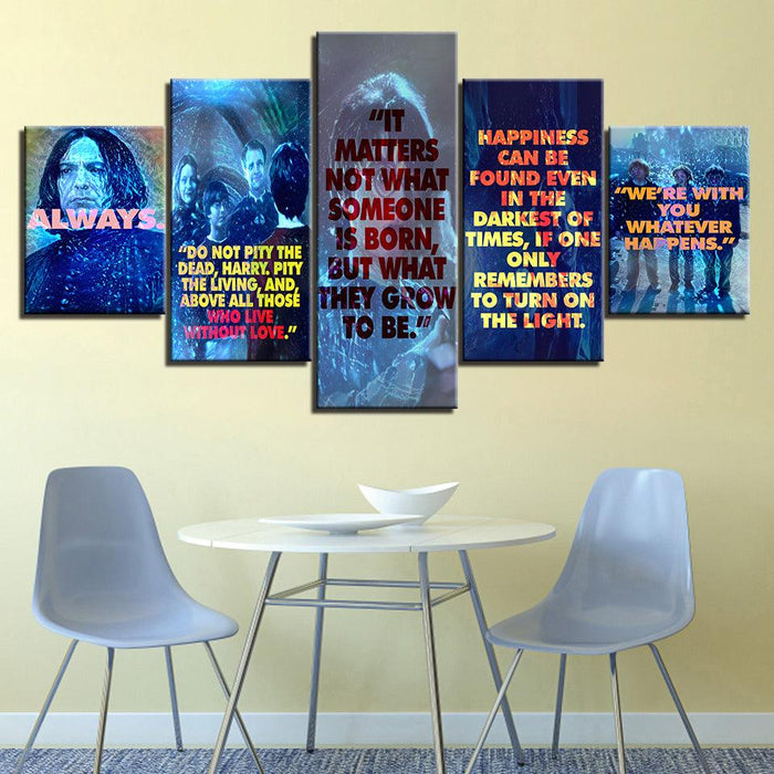 Harry Potter 5 Piece HD Multi Panel Canvas Wall Art Frame - Original Frame