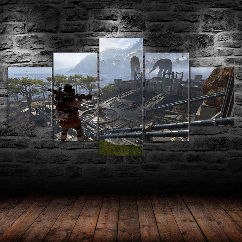 Battlefield 5 Piece HD Panel Canvas Wall Art Frame - Original Frame
